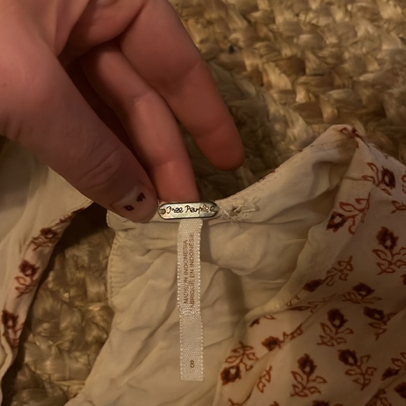 Free People pink, cream and floral boho long maxi  dress 🌺 🥀 🌸 - Picture 4 of 8